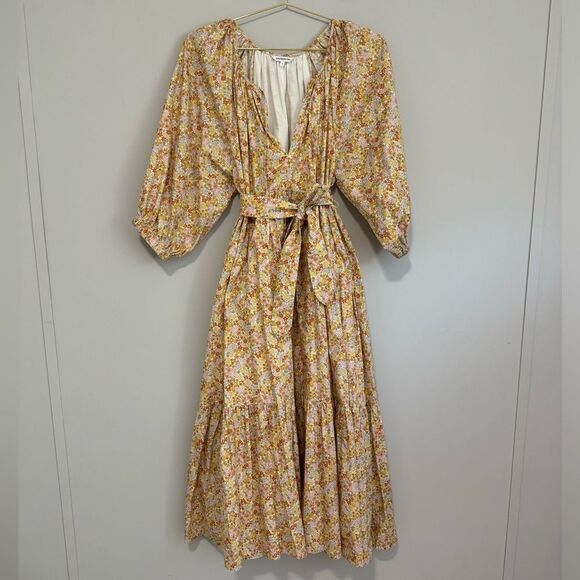 Emerson Fry Rakel Floral Maxi Puff Sleeve Dress - Picture 3 of 7